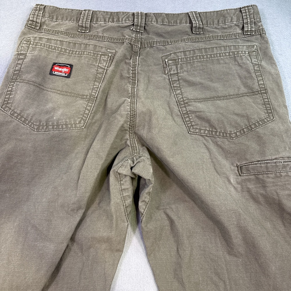 Wrangler ATG All Terrain Gear Tan Canvas Workwear Pants Straight Leg 36X34 - Picture 7 of 8